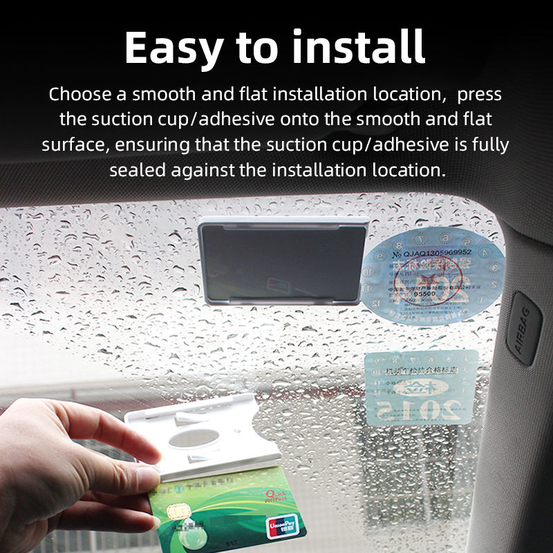 WYuan RFID Access Co<i></i>ntrol Card Holder - Suction Cup Adhesive Bracket for Vehicle Windshield